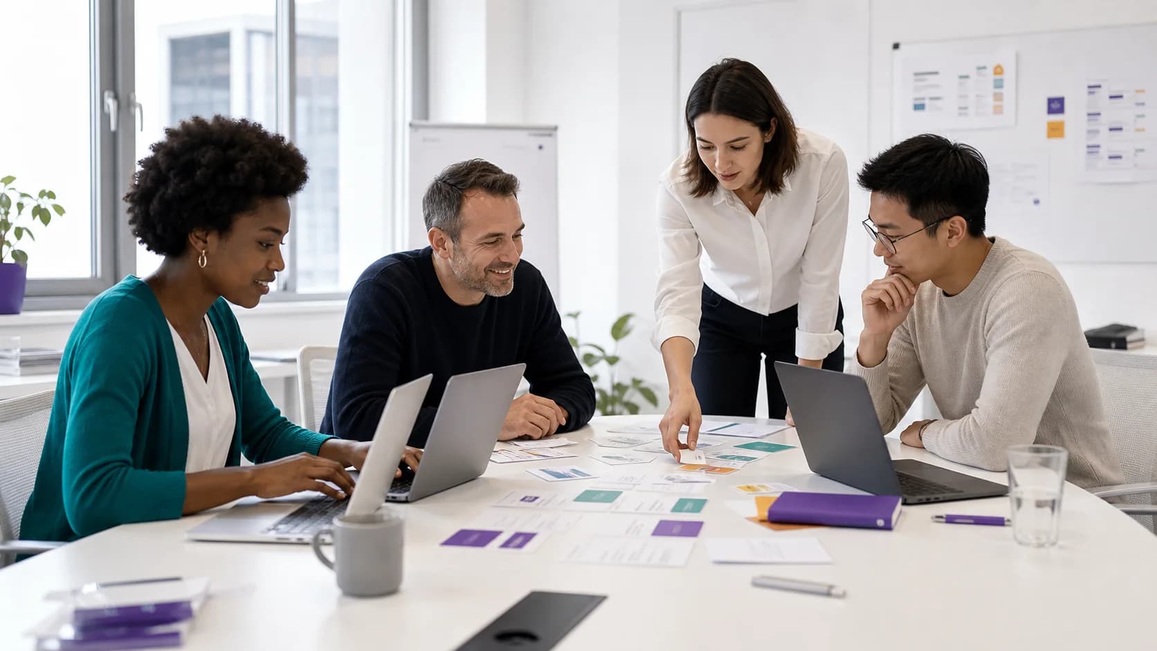 Équipe réunie dans un atelier pratique autour de l'intelligence artificielle
